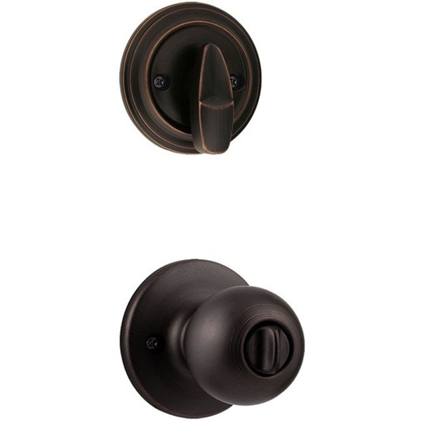 Kwikset 978P-11P Venetian Bronze Montara Single Cylinder Handleset with Polo Knob (Interior Side Only)