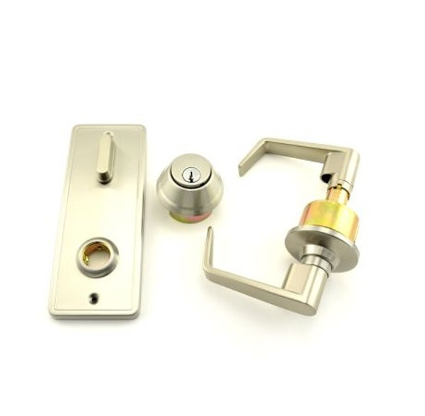 Dormakaba QCI230E619 Satin Nickel Single Locking Interconnected with Sierra Lever