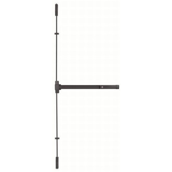 Dormakaba QED3143690 Statuary Bronze 3 ft. Standard Duty Architectural Surface Vertical Rod - Hex Dog Exit Device 7 Ft. Style