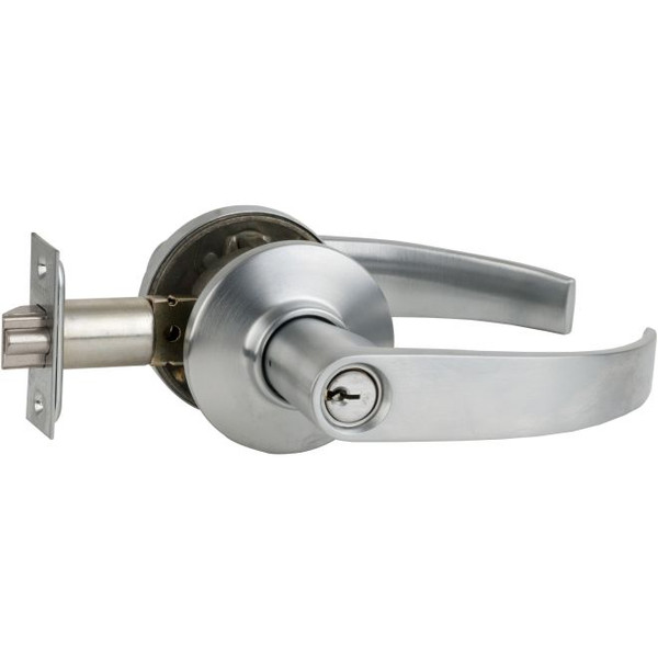Schlage S51PD-NEP-626 Satin Chrome Neptune Keyed Entry Handle