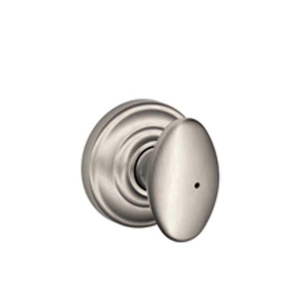 Schlage F40SIE619AND Satin Nickel Privacy Siena Style Knob with Andover Rose