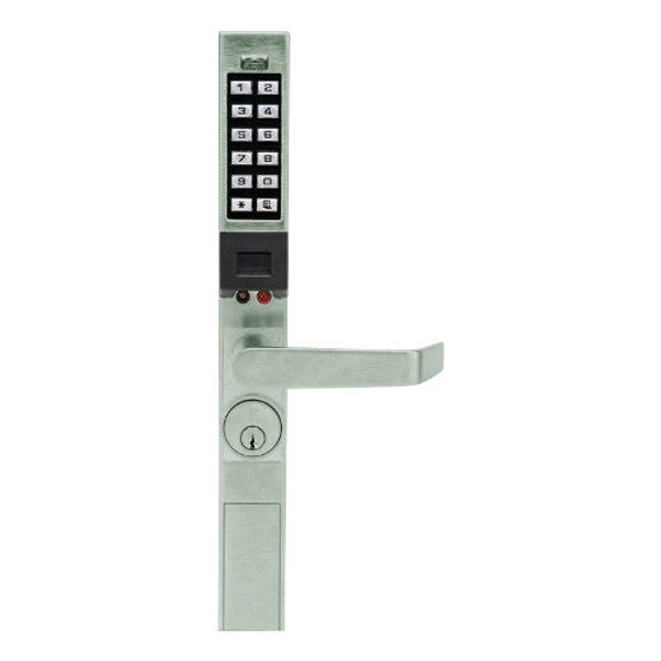 Alarm Lock PDL1300ET-US26D Satin Chrome Trilogy Narrow Stile Digital Proximity Lever Exit Lock