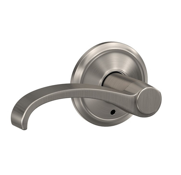 Schlage FC21WIT619ALD Whitney Lever with Alden Rose Passage and Privacy Lock Satin Nickel Finish