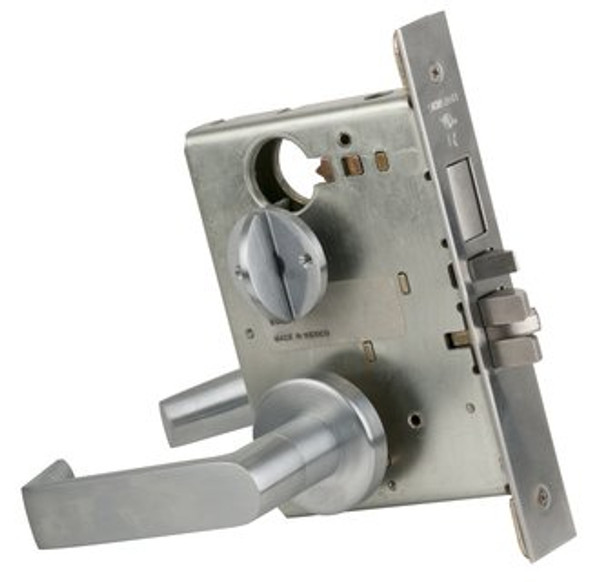 Schlage L9440-606 Satin Brass Mortise Privacy with Deadbolt with Your Choice of Handle and Rose