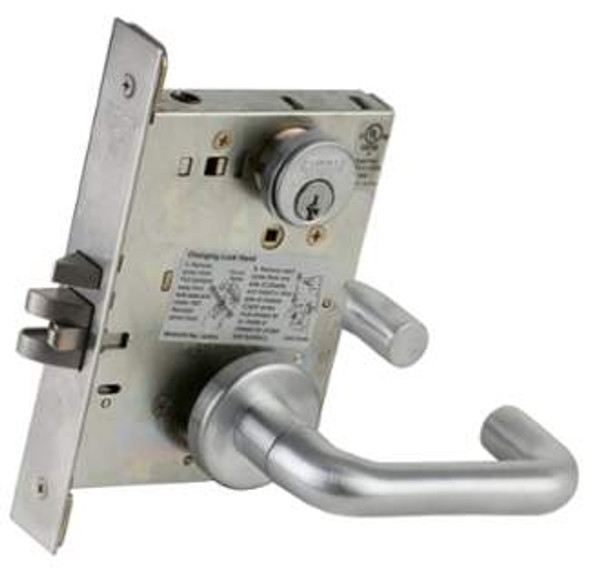 Schlage L9076P-630 Satin Stainless Steel Mortise Classroom Holdback Lock with Your Choice of Handle and Rose