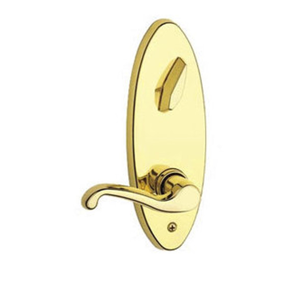 Schlage S290-FLA-605 Bright Brass Single Dummy Trim Flair Handle