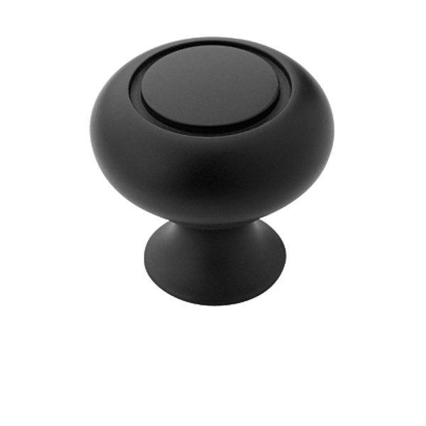 Amerock BP53011-FB Flat Black 1-1/4" Allison Knob