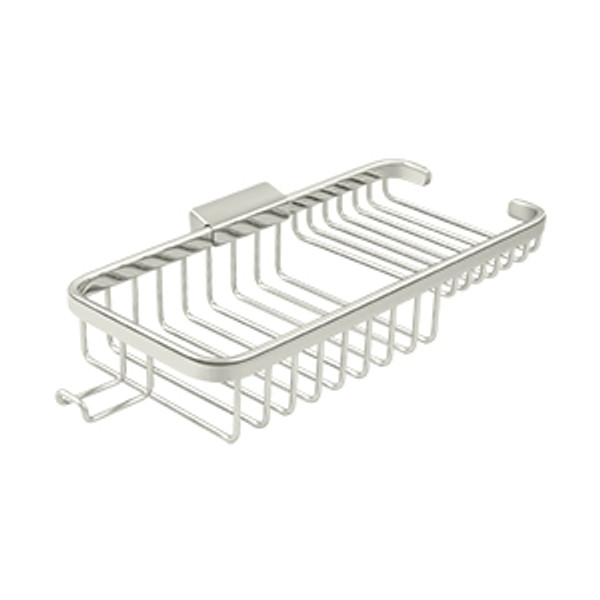 Deltana WBR1051HU14 Polished Nickel 10-3/8" Rect/Com W/Hook Wire Basket