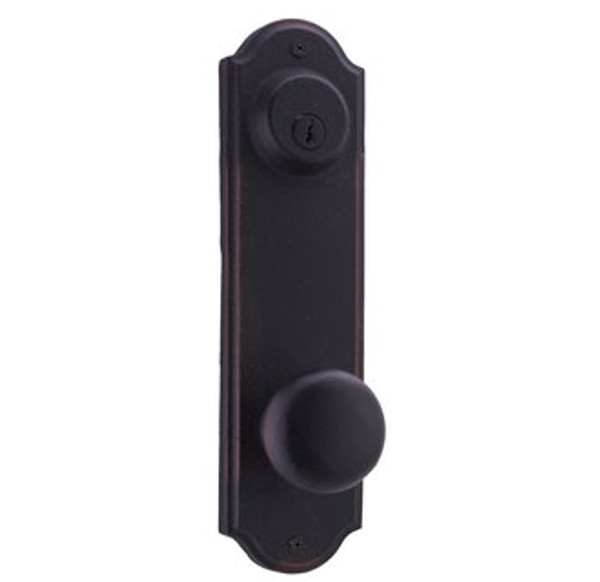 Weslock 7602F-1 Oil Rubbed Bronze Stonebriar/Wiltshire Double Cylinder Handleset Wexford Knob (Interior Side Only)