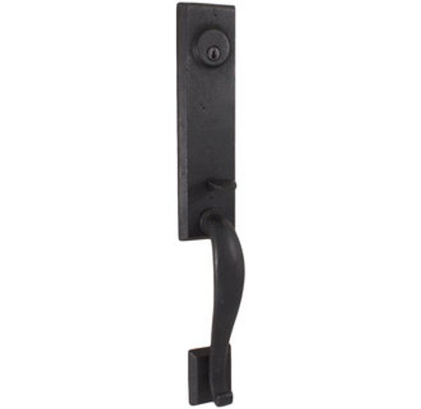 Weslock 7931/7904-F-2 Black Greystone Interconnected Single Cylinder Handleset with Wexford Knob