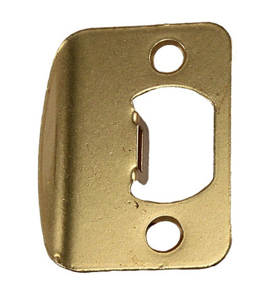 Kwikset 83796-3 Radius Corner Full Lip Strike Bright Brass Finish