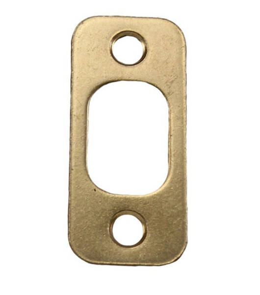 Kwikset 85063-3 1" x 2-1/4" Radius Corner Deadbolt Strike Bright Brass Finish