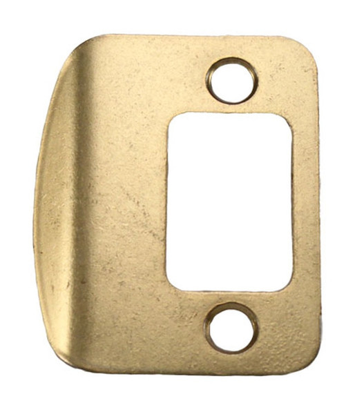 Kwikset 85303-3 Radius Corner Deadbolt Full Lip Strike Bright Brass Finish