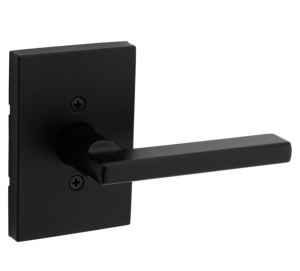 Kwikset 788HFLRCT-514 Iron Black Halifax Half Dummy Lever with Rectangular Rose