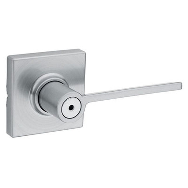 Kwikset 300LRLSQT-26D Satin Chrome Privacy Ladera Lever with Square Rose