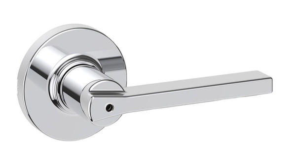Kwikset 300CSLRDT-26 Polished Chrome Privacy Casey Lever with Round Rose