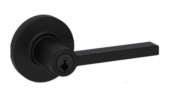 Kwikset 405CSLRDT-514 Iron Black Keyed Entry Casey Lever and Round Rose