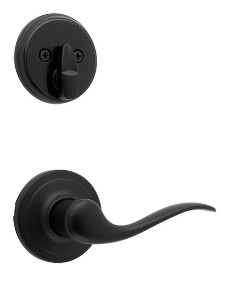 Kwikset 971TNLLH-514 Left Hand Single Cylinder Interior Tustin Lever Trim Iron Black Finish