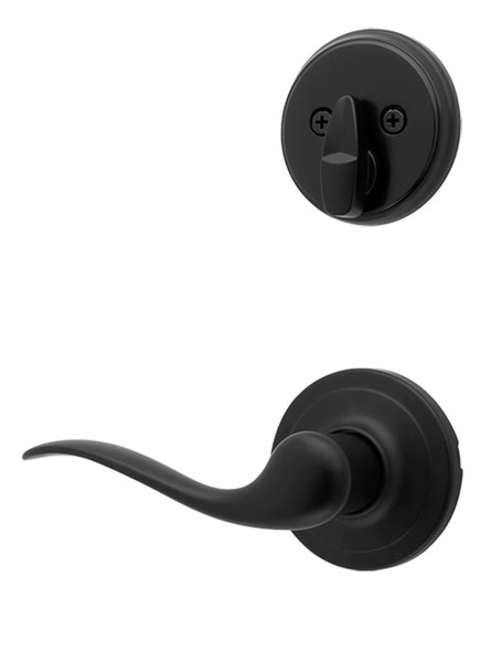 Kwikset 971TNLRH-514 Right Hand Single Cylinder Interior Tustin Lever Trim Iron Black Finish