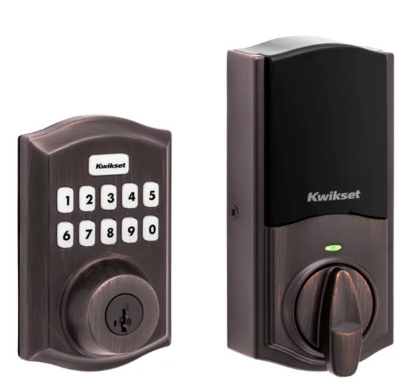 Kwikset HC620TRL-ZW700-11P Touchpad Electronic Deadbolt with Z-Wave Venetian Bronze Finish