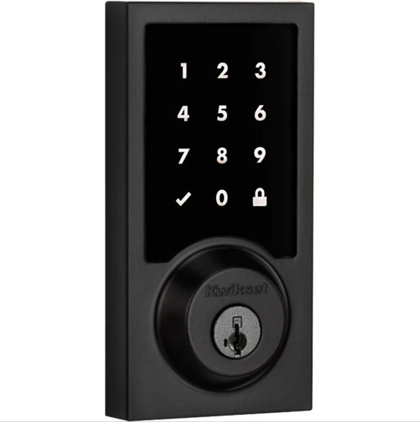 Kwikset 916CNT500-514 Z-Wave ZW500 Enabled Contemporary Smartcode Touchscreen Deadbolt Iron Black Finish