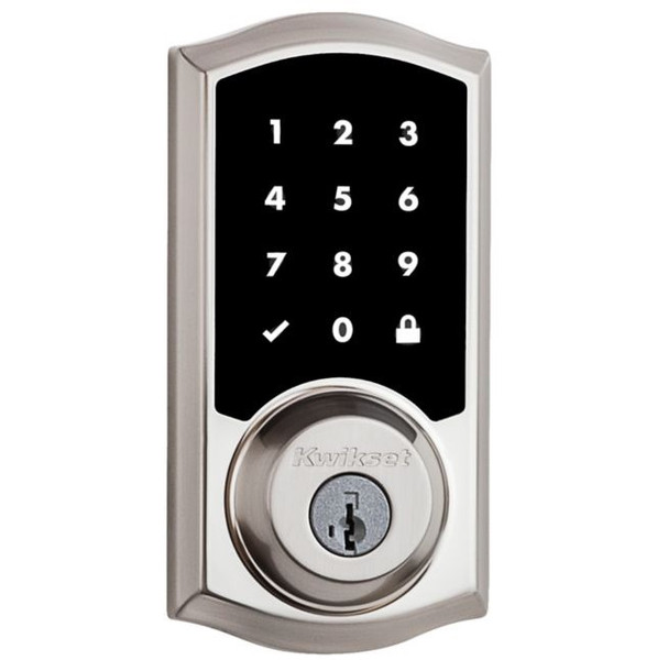 Kwikset 916TRL500-15 Z-Wave Enabled Traditional Smartcode Touchscreen Deadbolt with Z-Wave ZW500 Satin Nickel Finish