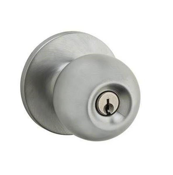 Safelock SK5000RG-26D Regina Knob Keyed Entry Lock Satin Chrome Finish