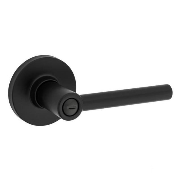 Safelock SL4000RELRDT-514 Reminy Lever with Round Rose Privacy Lock Matte Black Finish