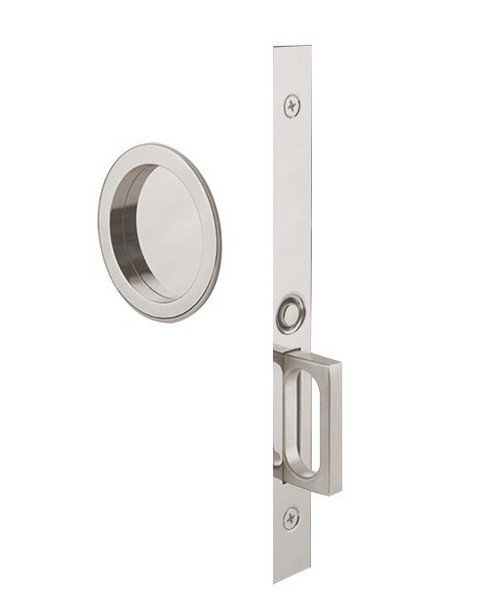 Emtek 2174US15 Round Passage Pocket Door Mortise Lock Satin Nickel Finish