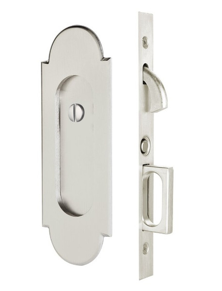 Emtek 2045US15 #8 Privacy Pocket Door Mortise Lock Satin Nickel Finish