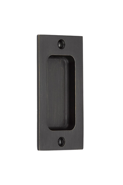 Emtek 220404MB Rustic Modern Rectangular 2" x 4" Flush Pull Medium Bronze Finish