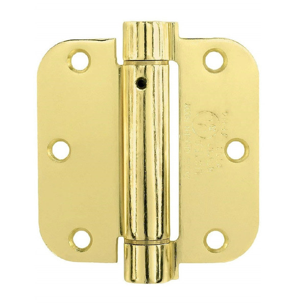 Emtek 95033US4 Satin Brass 3-1/2" 5/8" Radius Corner Spring Hinge