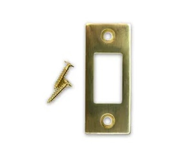 Emtek 83223US3 Square Deadbolt Strike Polished Brass Lifetime Finish