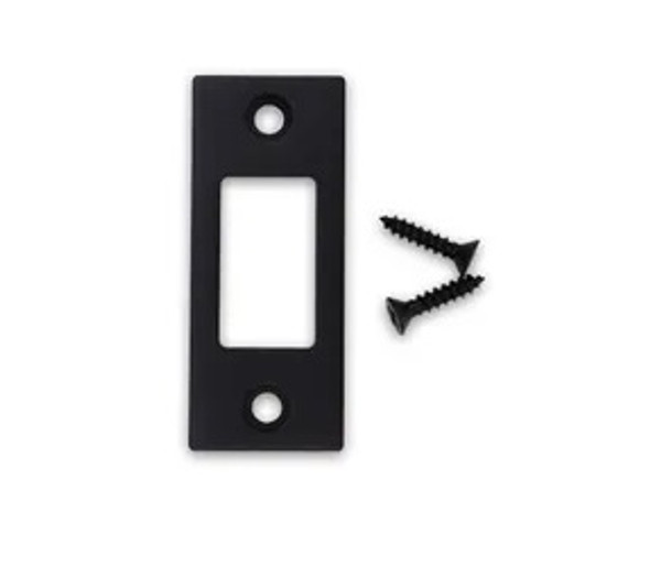 Emtek 83223US19 Square Deadbolt Strike Flat Black Finish