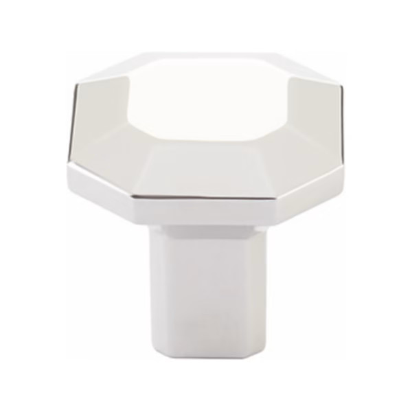 Emtek 86612US14 Polished Nickel 1-1/4" Riviera Square Knob