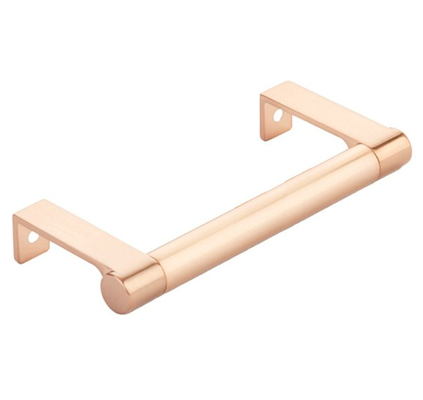 Emtek 84081.EDGRSCU.SMSCU Select Cabinet Round Smooth Grip Edge Pull with 4-1/4" Center to Center Satin Copper Finish