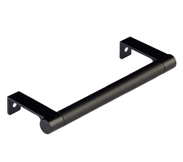 Emtek 84082.EDGRUS19.SMUS19 Select Cabinet Round Smooth Grip Edge Pull with 5-1/4" Center to Center Flat Black Finish