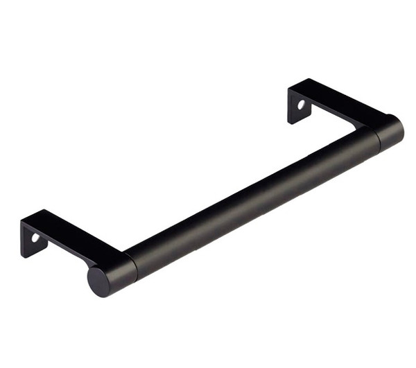 Emtek 84083.EDGRUS19.SMUS19 Select Cabinet Round Smooth Grip Edge Pull with 6-1/4" Center to Center Flat Black Finish