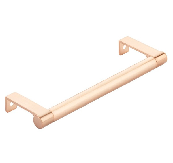 Emtek 84083.EDGRSCU.SMSCU Select Cabinet Round Smooth Grip Edge Pull with 6-1/4" Center to Center Satin Copper Finish