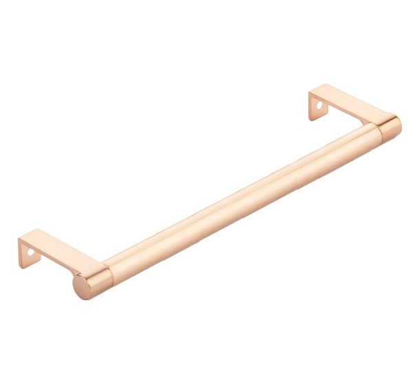 Emtek 84084.EDGRSCU.SMSCU Select Cabinet Round Smooth Grip Edge Pull with 8-1/4" Center to Center Satin Copper Finish