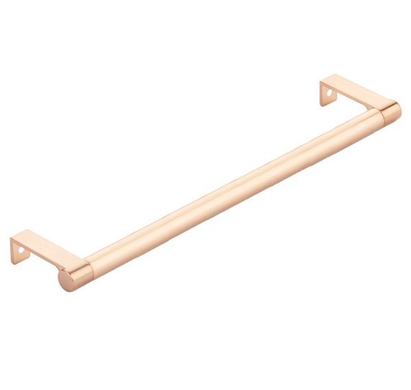 Emtek 84085.EDGRSCU.SMSCU Select Cabinet Round Smooth Grip Edge Pull with 10-1/4" Center to Center Satin Copper Finish