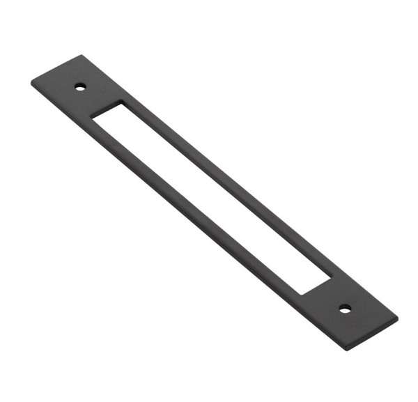 Emtek 86924US19 Modern Backplate for Cabinet Pull with 6" Center to Center Flat Black Finish