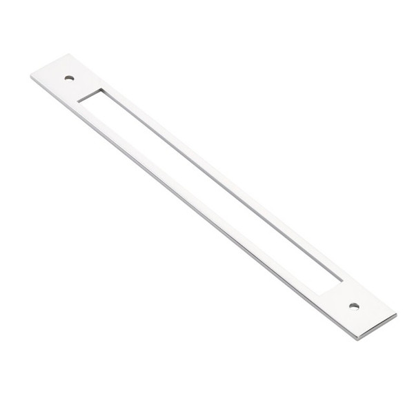 Emtek 86925US26 Modern Backplate for Cabinet Pull with 8" Center to Center Polished Chrome Finish