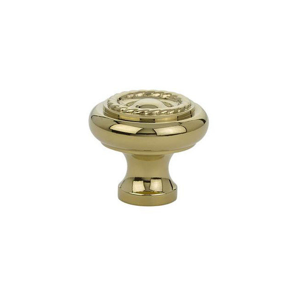 Emtek 86202US3NL Unlacquered Brass 1-3/4" Traditional Brass Rope Knob