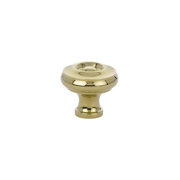 Emtek 86115US3NL Unlacquered Brass 1-1/4" Traditional Brass Waverly Knob