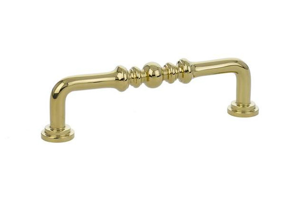 Emtek 86130US3NL Unlacquered Brass 4" Traditional Brass Spindle Pull