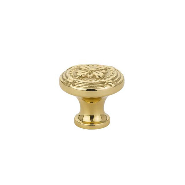 Emtek 86278US3NL Unlacquered Brass 1-3/4" Ribbon & Reed Brass Knob