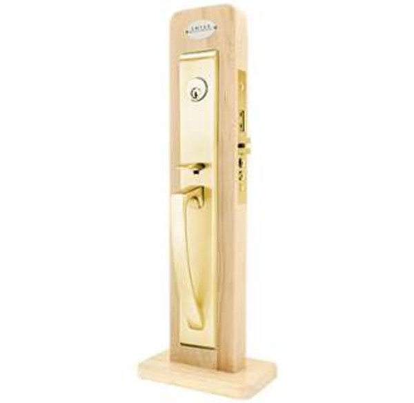 Emtek 3048US3NL Unlacquered Brass Lugano Style Dummy Mortise Entryset with Your Choice of Handle