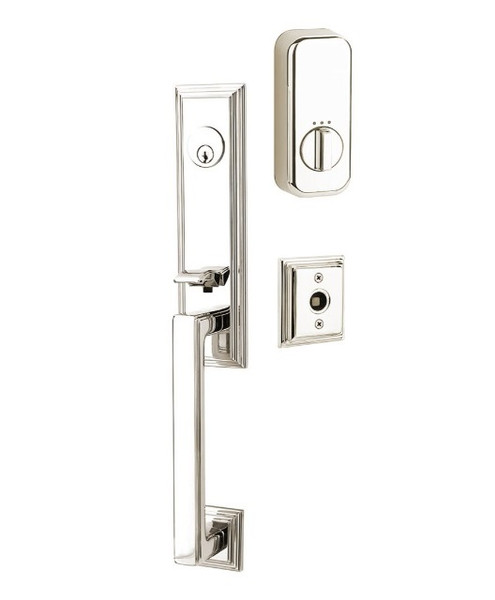 Emtek EMP4211XXXUS14 Wilshire Style EMPowered™ Motorized SMART Lock Polished Nickel Finish with Your Choice of Handle