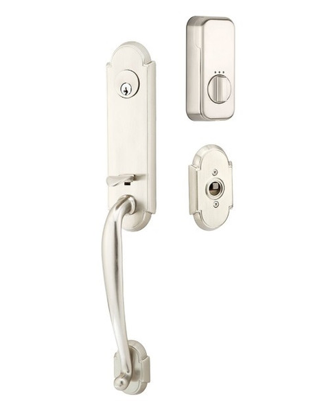 Emtek EMP4313XXXUS15 Richmond Style EMPowered™ Motorized SMART Lock Satin Nickel Finish with Your Choice of Handle